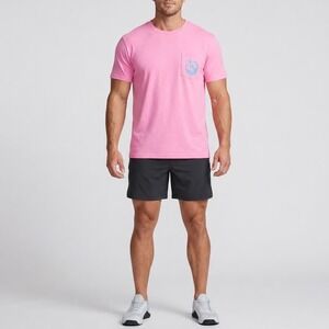 Chubbies Mens The Surfer Pocket Graphic T-Shirt Pink XXL NWT